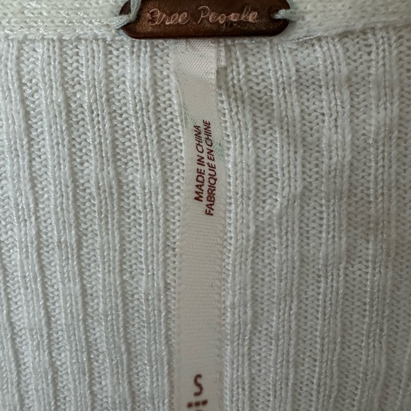 Free People Ivory Ribbed Cardigan - Picture 3 of 3
